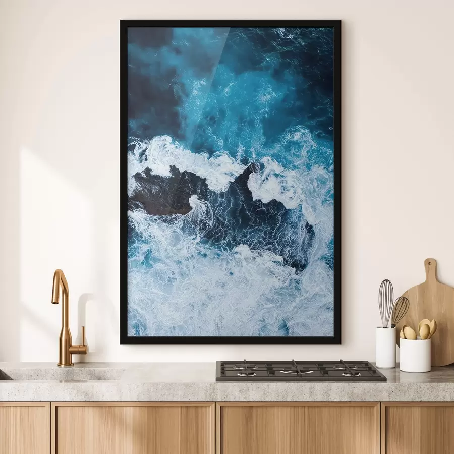 fototapet Apă, azur și dreptunghi f21429