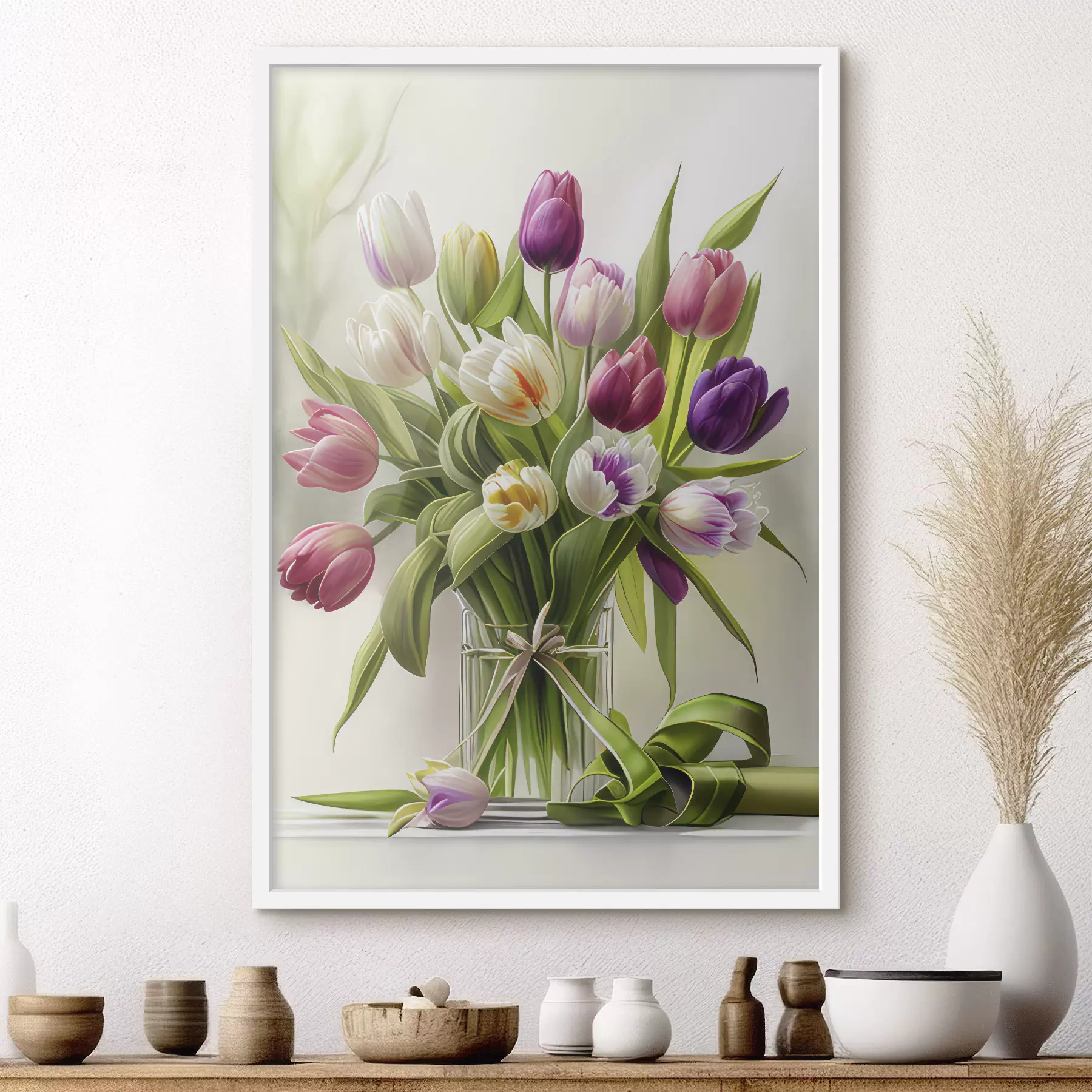 fototapet Buchet de lalele într-o vază f31219