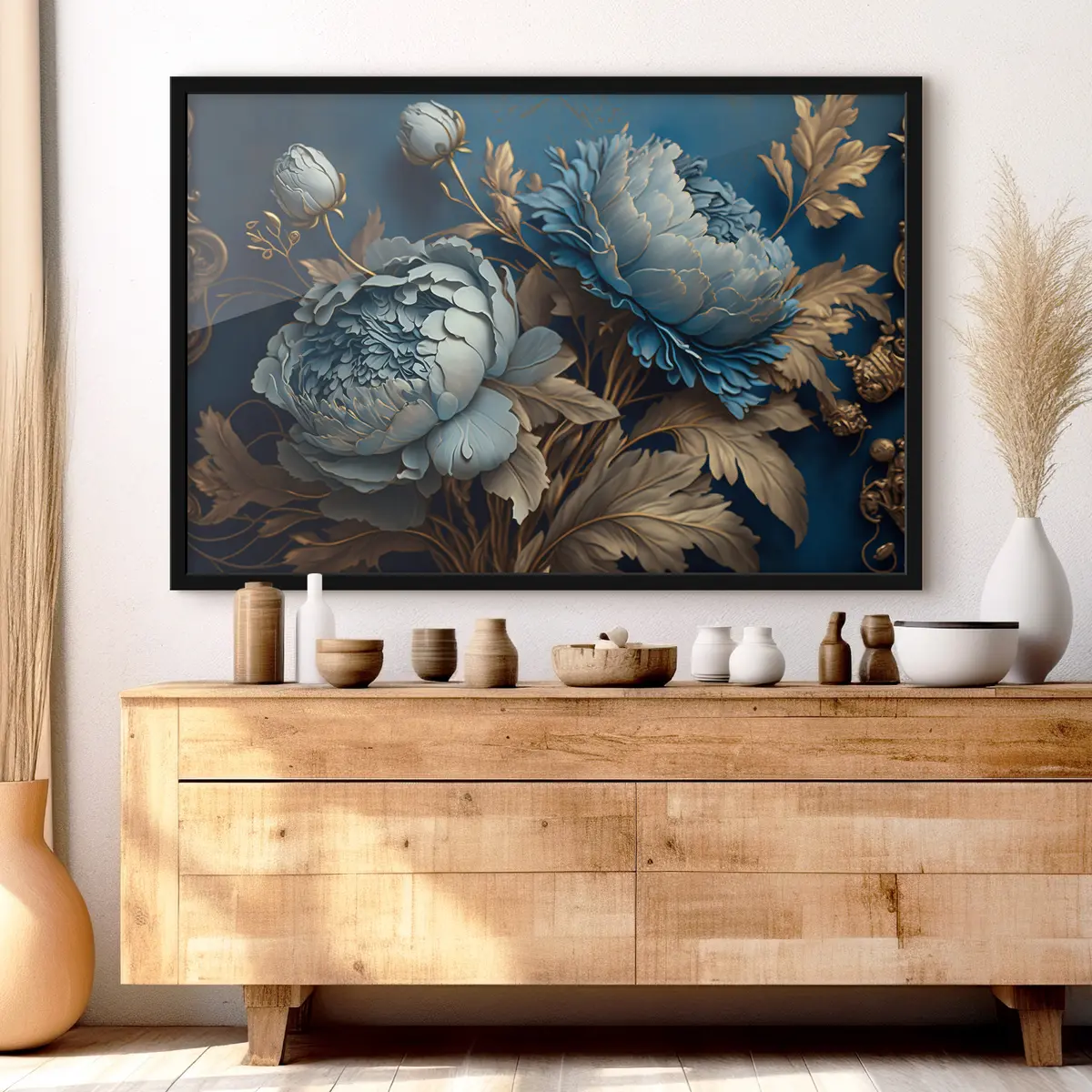 Poster bujori albaștri f33941