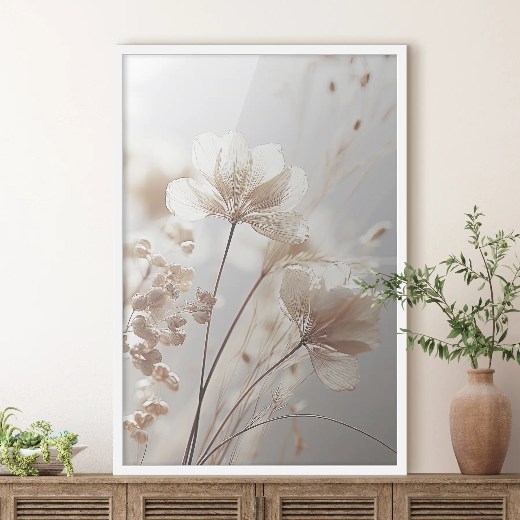 fototapet Delicate flori uscate f35603