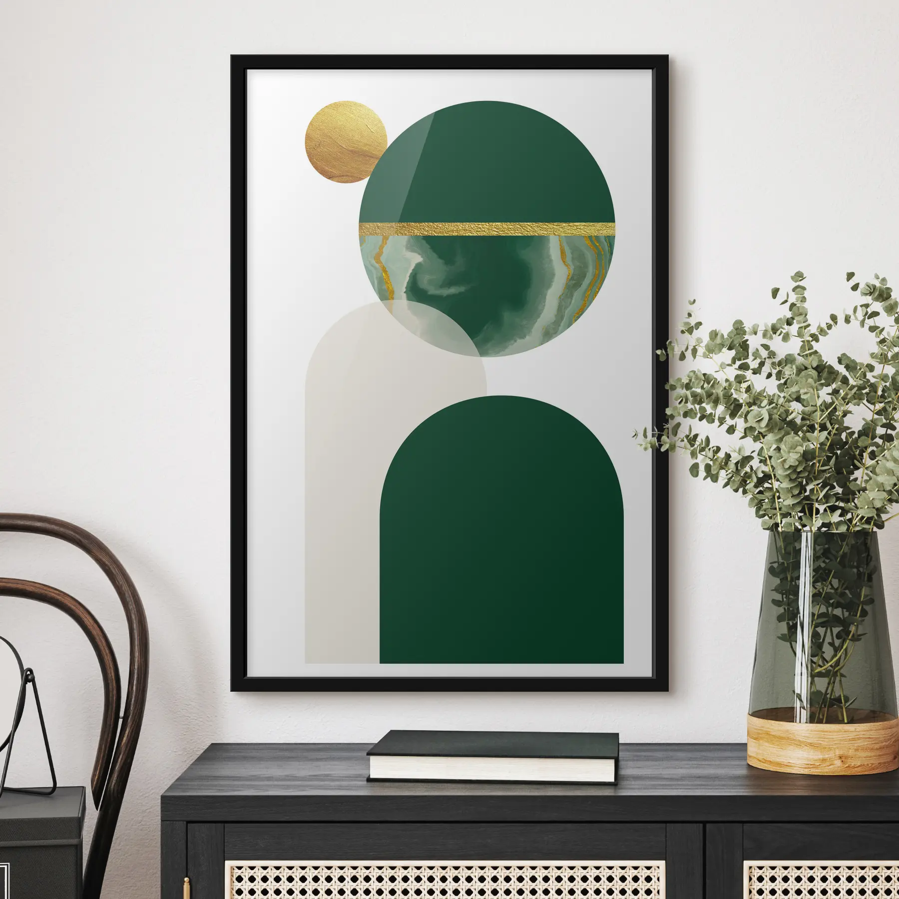 fototapet Abstracție geometrică în culori verzi f35985