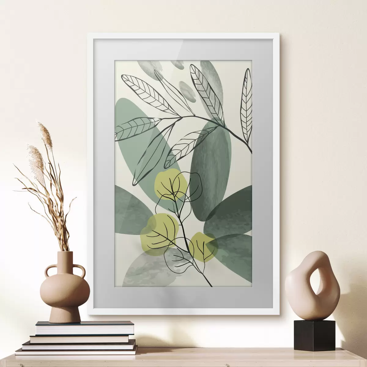 Poster Desen acuarelă de frunze boho f36106