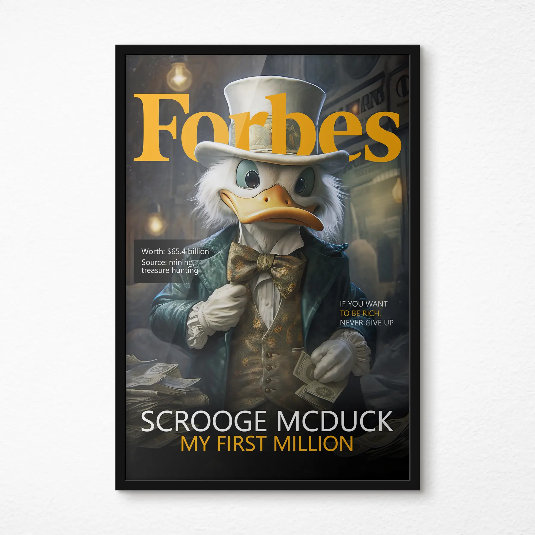 Tablouri Scrooge McDuck pe coperta revistei Forbes f35196