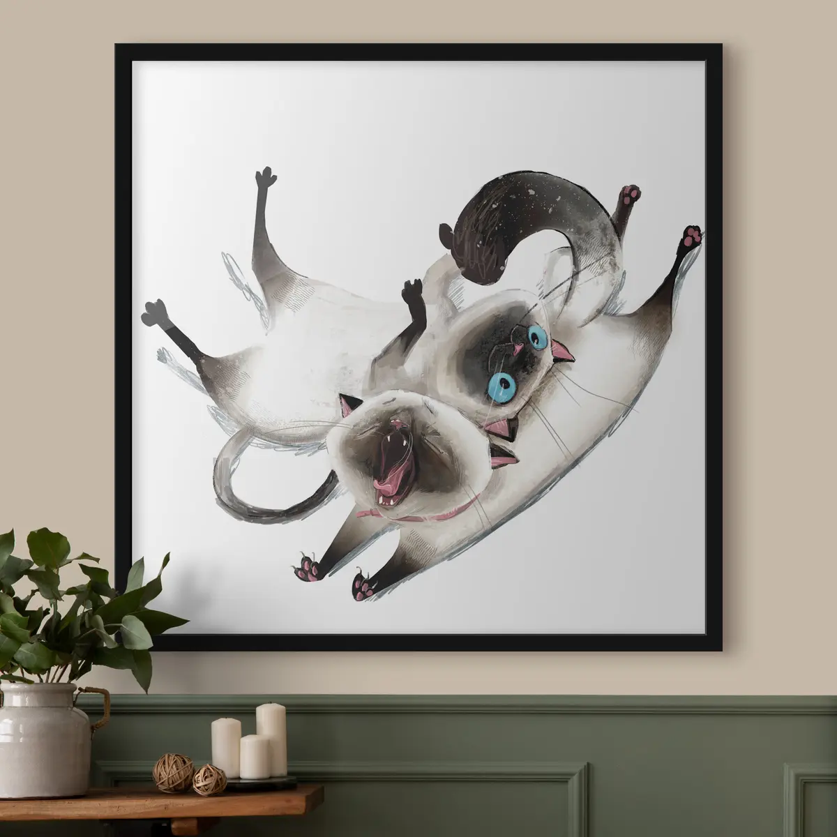 Poster Două pisici siameze f34990