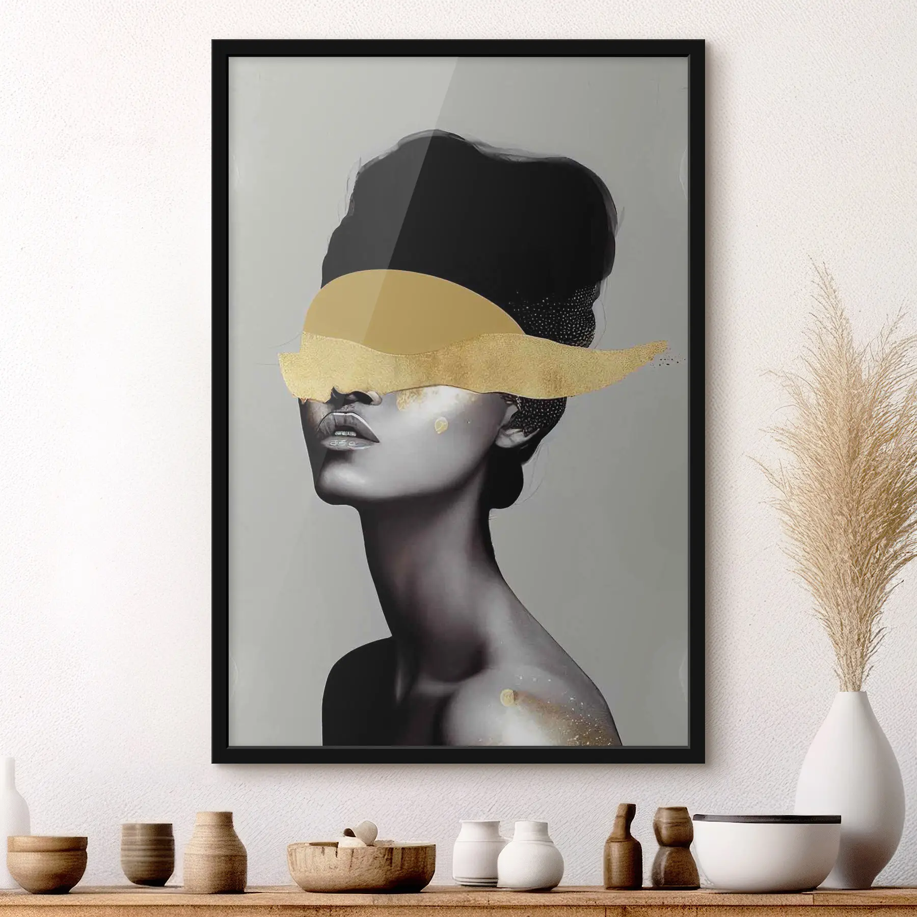 Tablouri Imaginea unei tinere cu vopsea pe față f34862