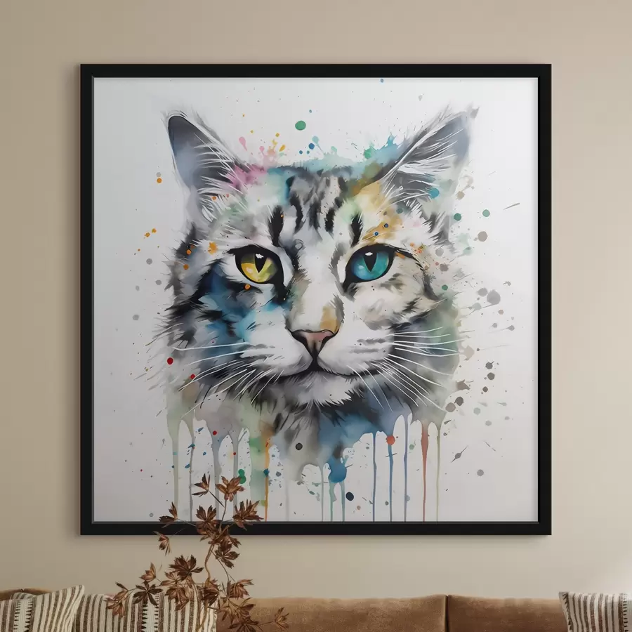 fototapet Pisică în stil acuarelă f32315