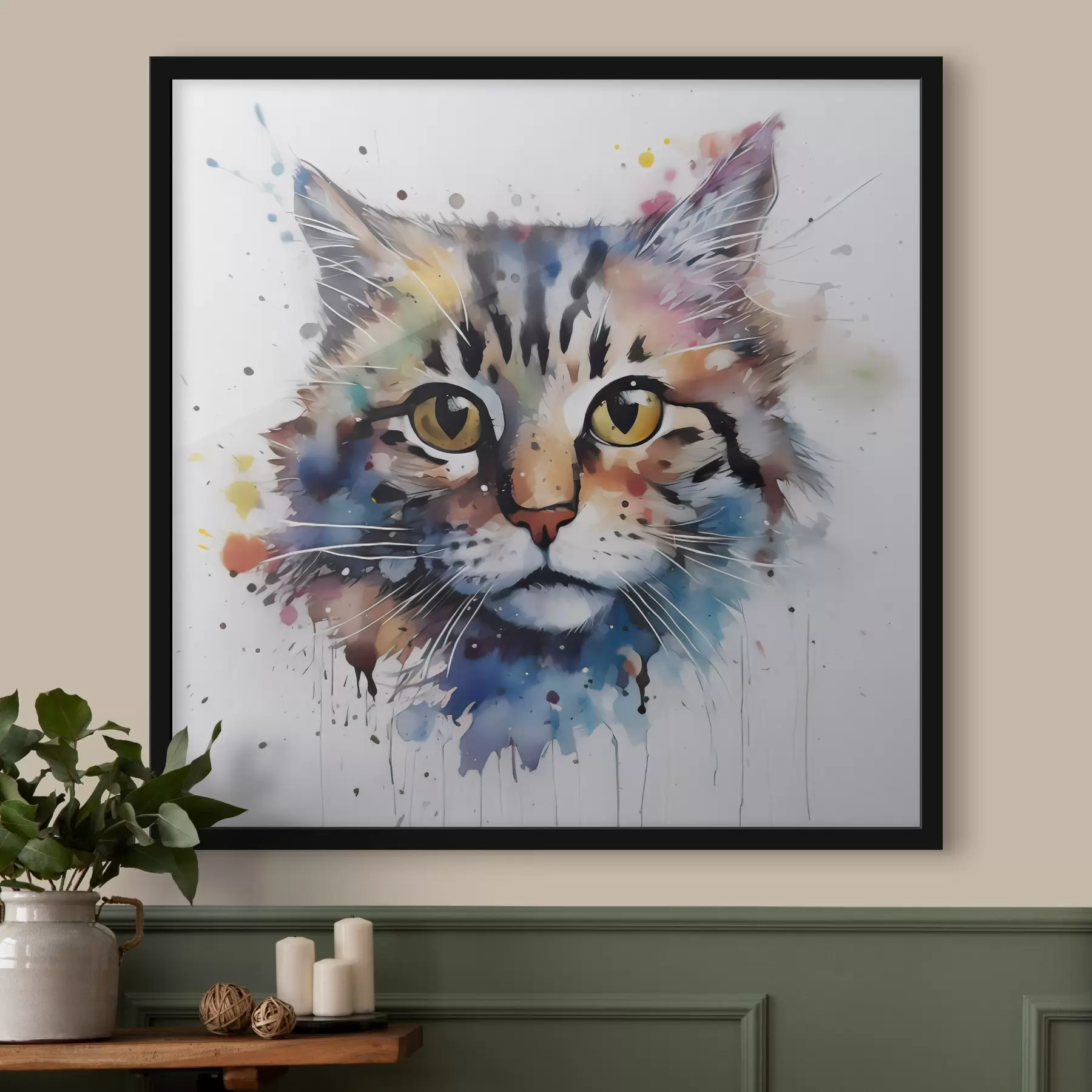 fototapet Pisică în stil acuarelă f32314