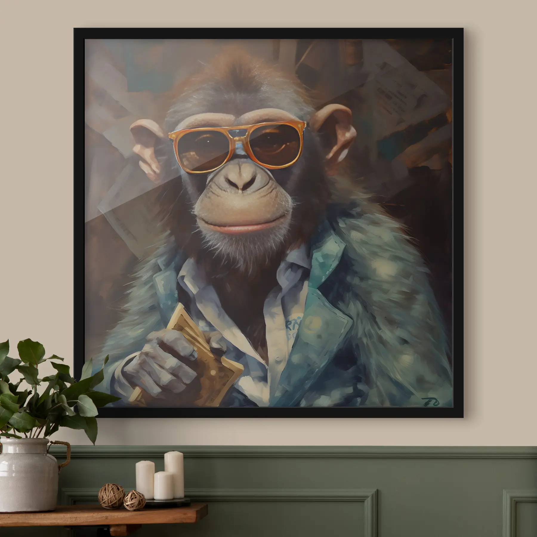 fototapet Maimuță cu portofel f32172