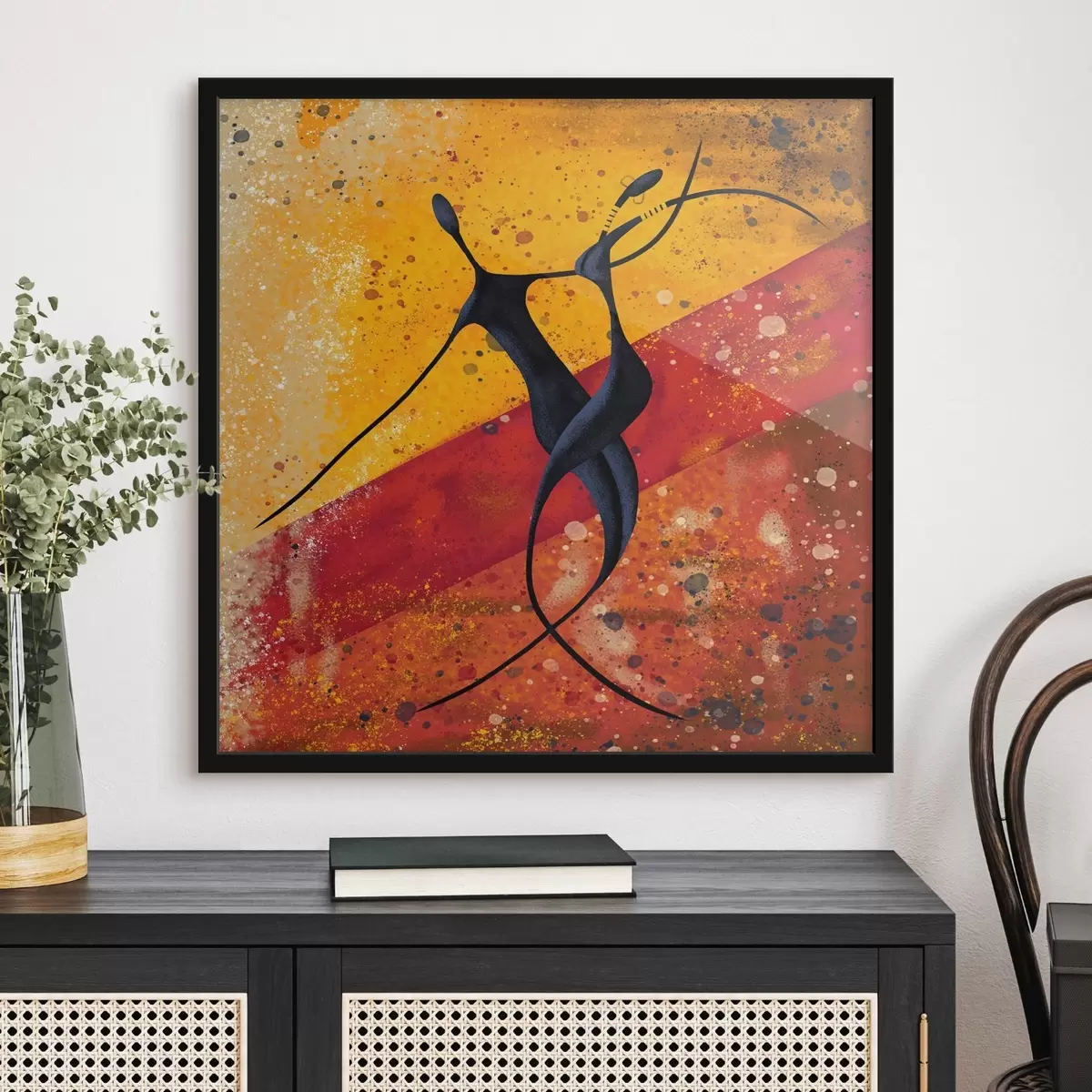 Poster Dansul siluetei în stil african f28768