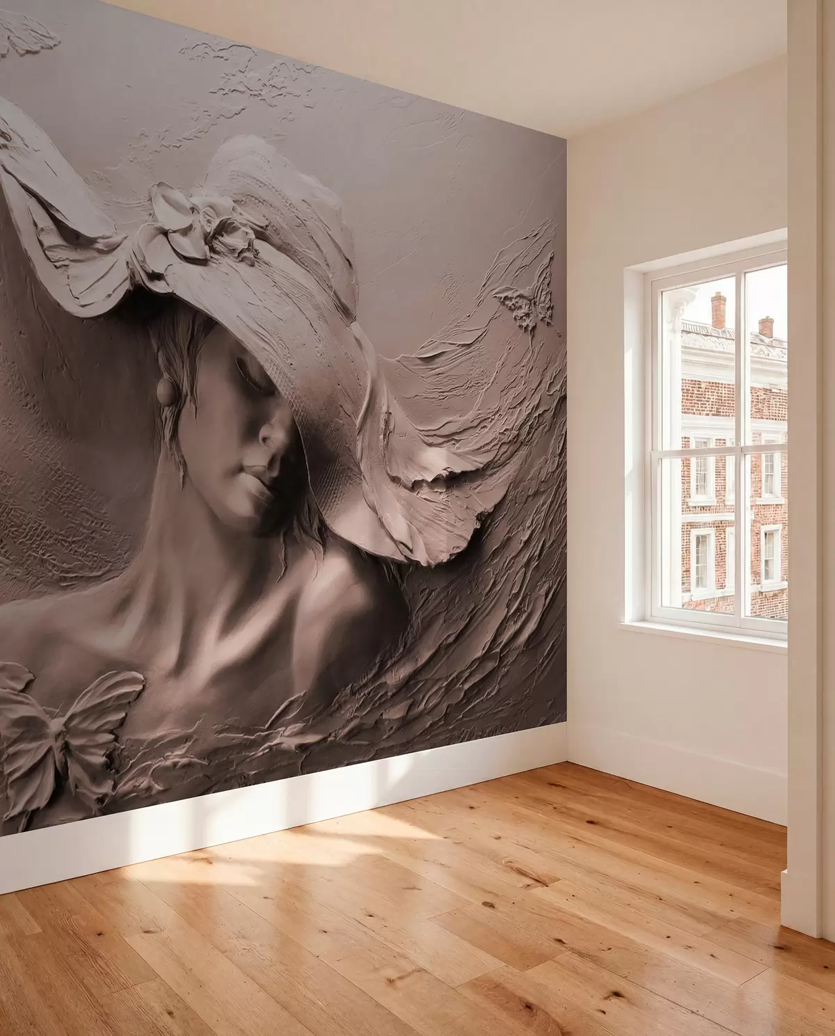 fototapet Doamnă sculptată în roz u62592v1