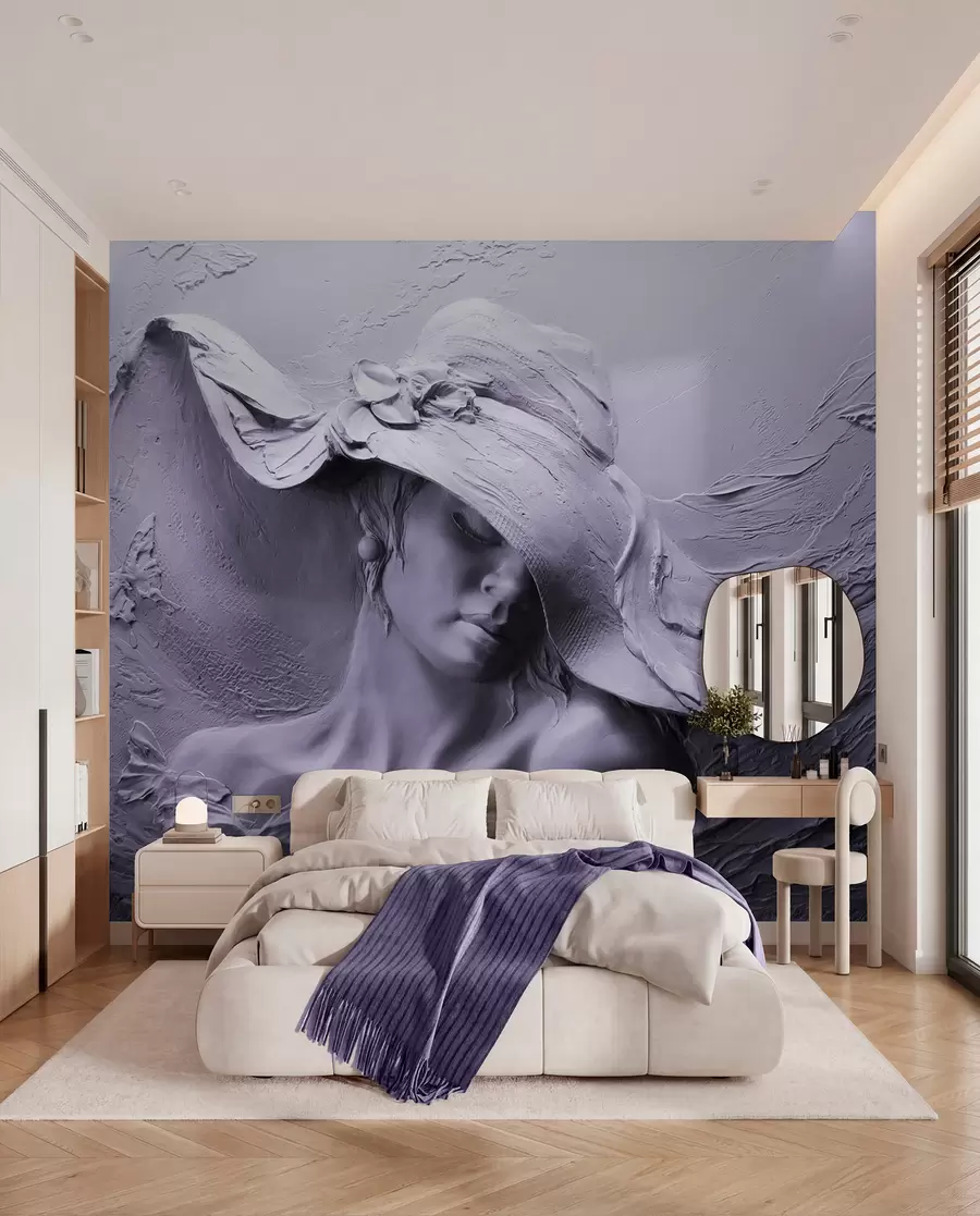 fototapet Femeie cu pălărie 3D u62592v3