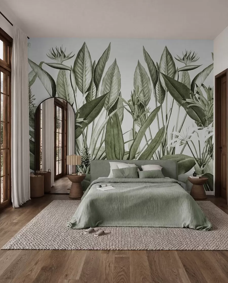 fototapet Plante tropicale junglă culoare verde u96833v2