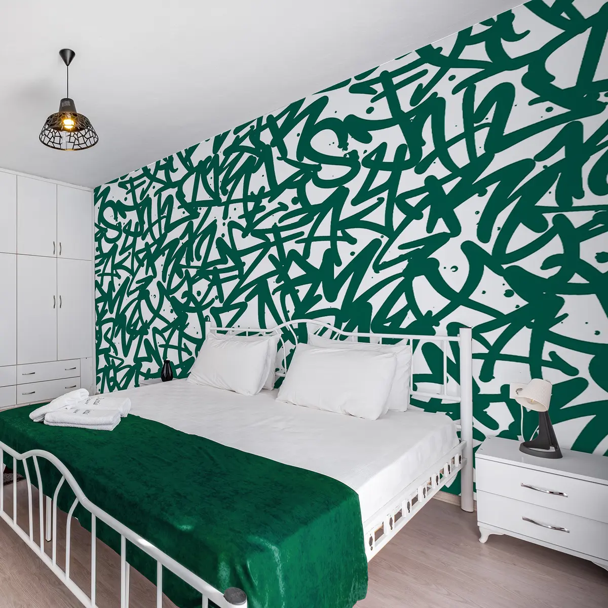 fototapet Graffiti Emoții: Verde u99087