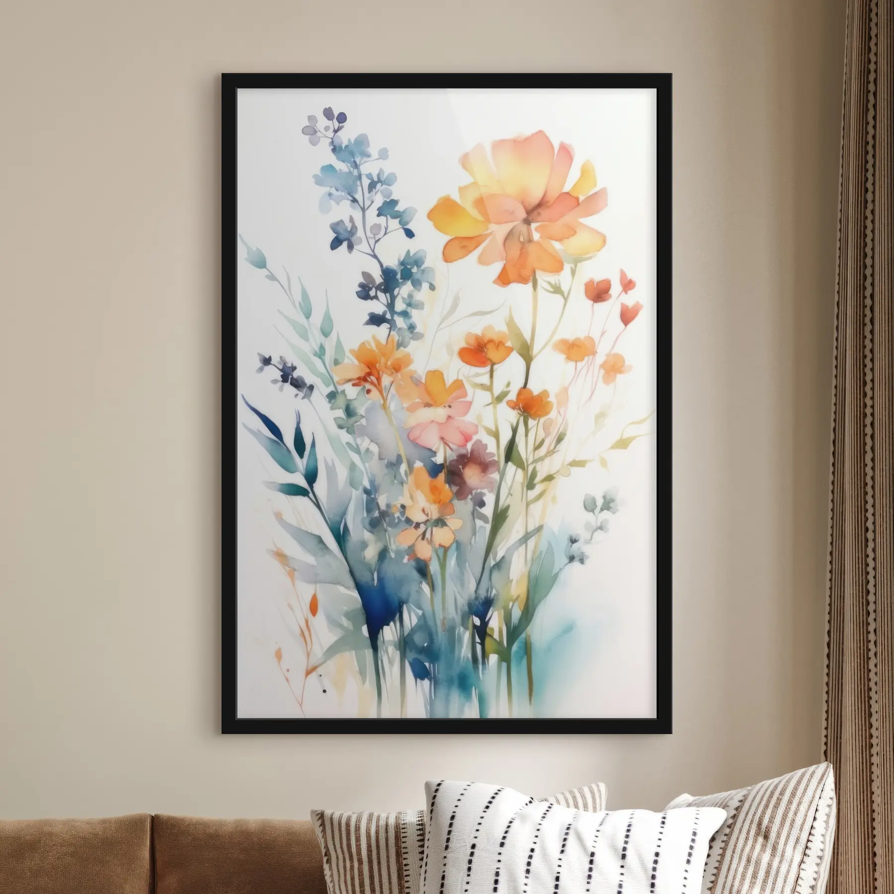 fototapet Flori delicate în acuarelă f33645