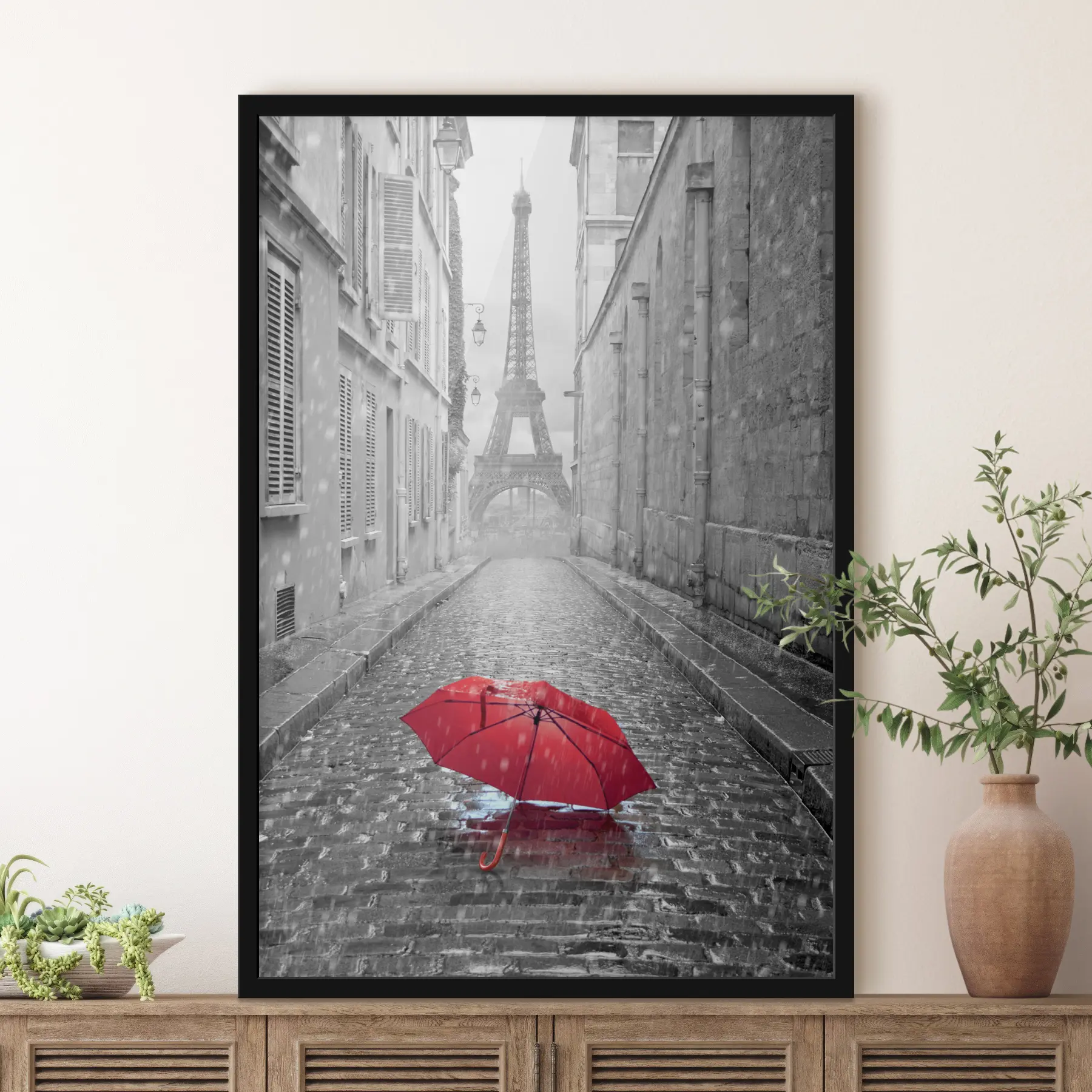 fototapet Vedere a Turnului Eiffel de pe o stradă din Paris. f33713