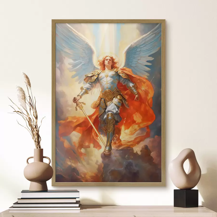 fototapet Imagine grafică și biblică a arhanghelului Mihail f35352