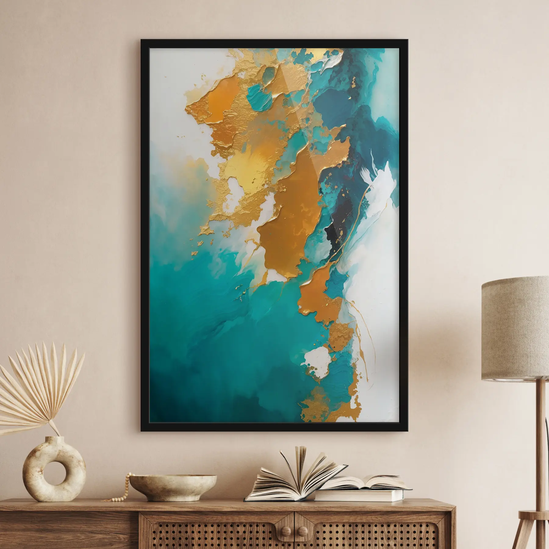 fototapet Și culori albastre pe pânză albă f35823