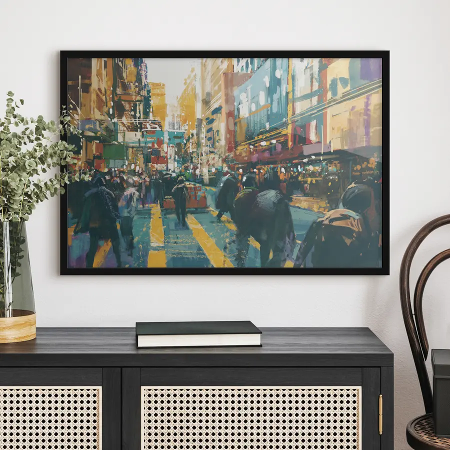 fototapet Peisajele orașelor Strada aglomerată a unei metropole f37108