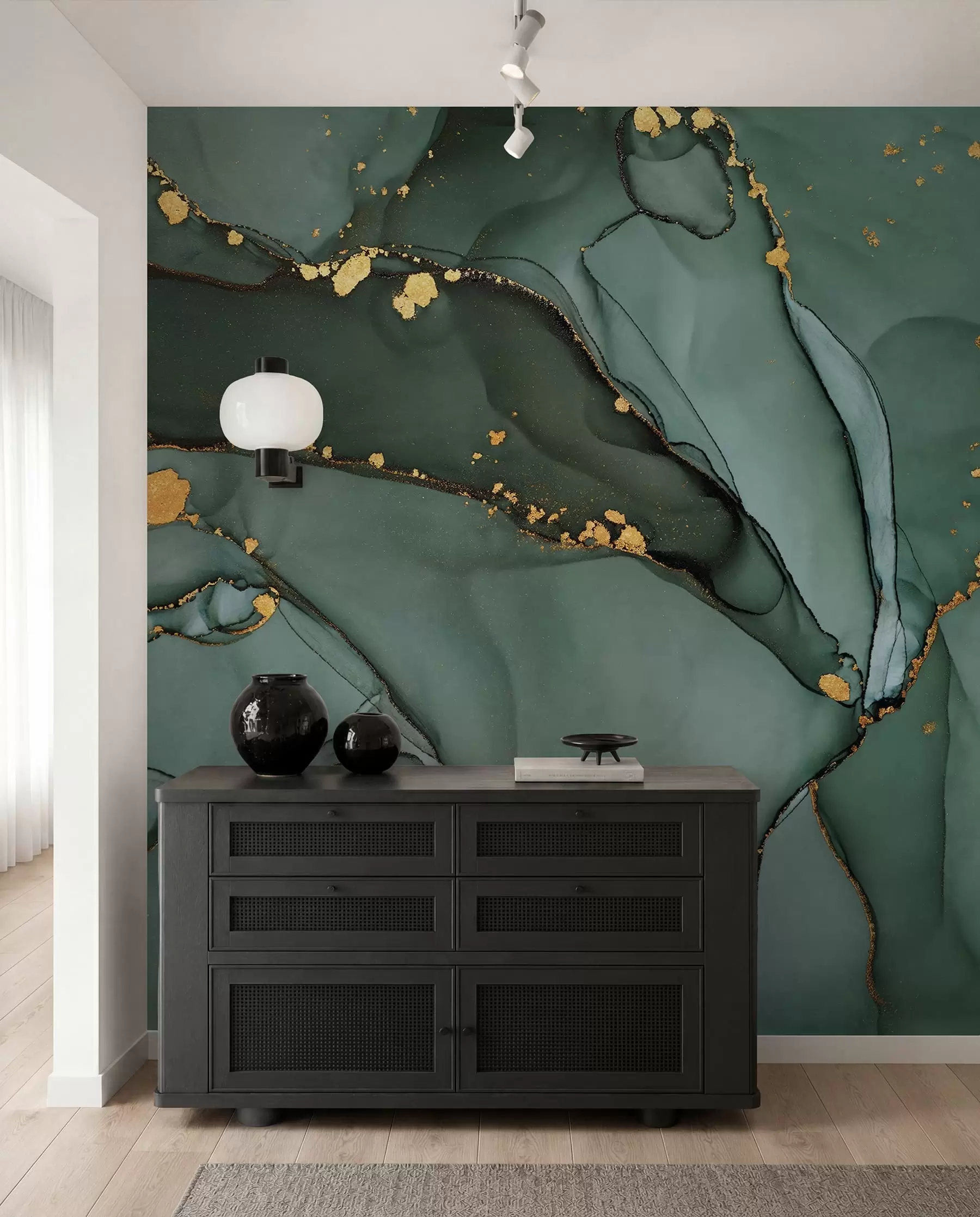 fototapet Marmură Onyx de lux cu crăpături metalice u50235d1