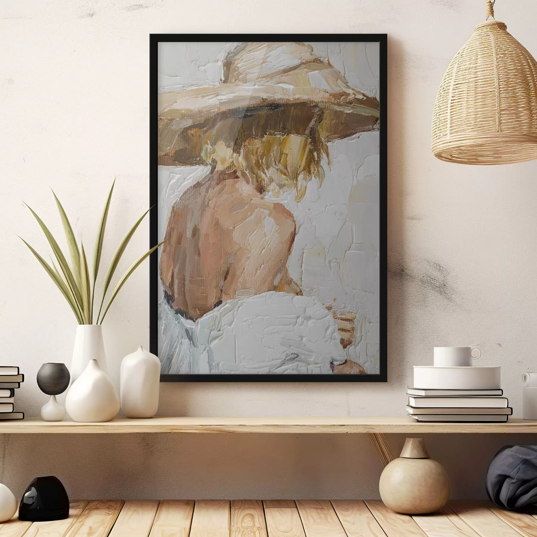 fototapet Portret de femeie din spate în ulei f37061