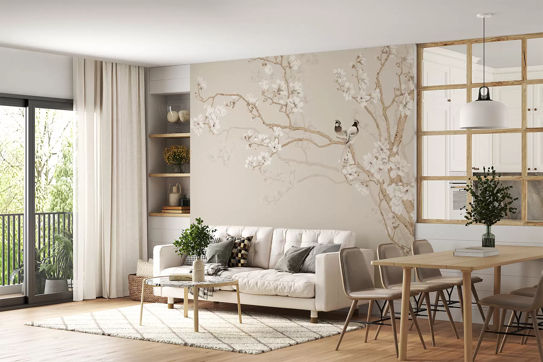 fototapet Arbore de magnolie în grădină u25842d1